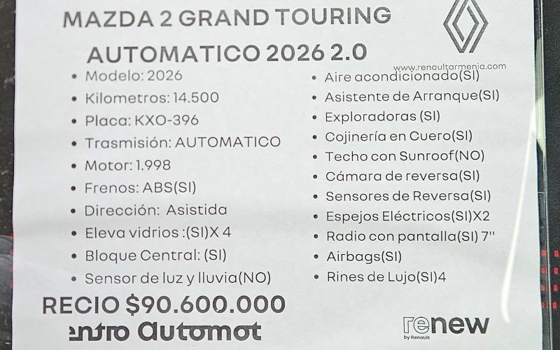 Mazda 2 Grand Touring Automático 2.0-1